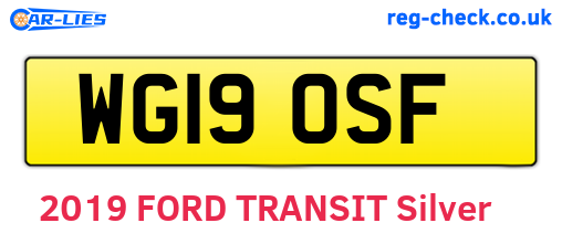 WG19OSF are the vehicle registration plates.