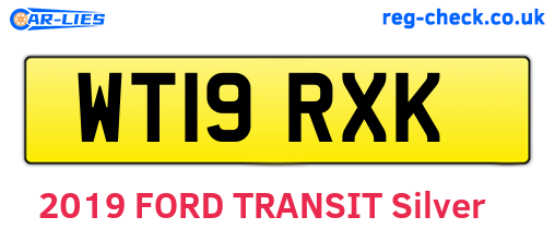 WT19RXK are the vehicle registration plates.