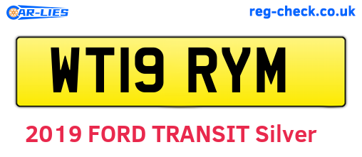 WT19RYM are the vehicle registration plates.