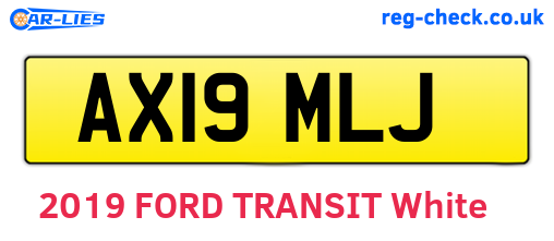 AX19MLJ are the vehicle registration plates.
