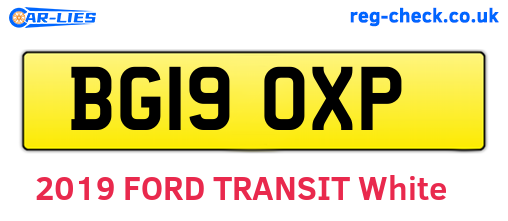 BG19OXP are the vehicle registration plates.