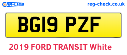 BG19PZF are the vehicle registration plates.