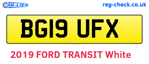 BG19UFX are the vehicle registration plates.