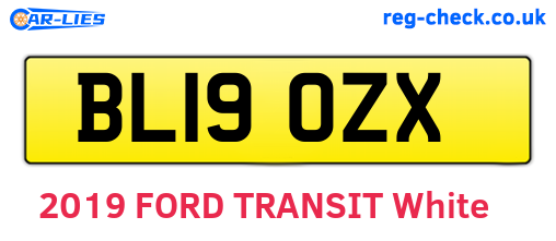 BL19OZX are the vehicle registration plates.