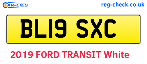 BL19SXC are the vehicle registration plates.