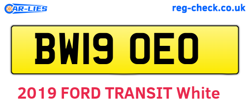 BW19OEO are the vehicle registration plates.