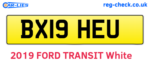 BX19HEU are the vehicle registration plates.