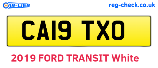 CA19TXO are the vehicle registration plates.