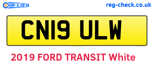 CN19ULW are the vehicle registration plates.