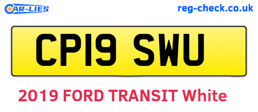 CP19SWU are the vehicle registration plates.