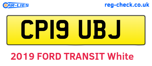 CP19UBJ are the vehicle registration plates.
