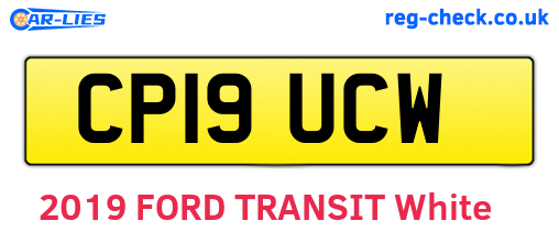 CP19UCW are the vehicle registration plates.