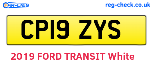 CP19ZYS are the vehicle registration plates.