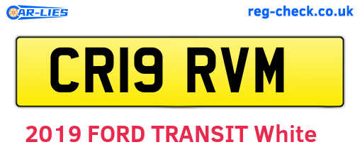 CR19RVM are the vehicle registration plates.