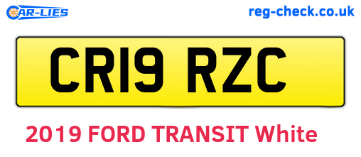 CR19RZC are the vehicle registration plates.