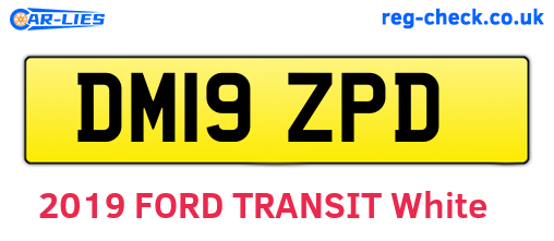 DM19ZPD are the vehicle registration plates.