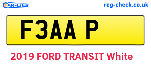 F3AAP are the vehicle registration plates.