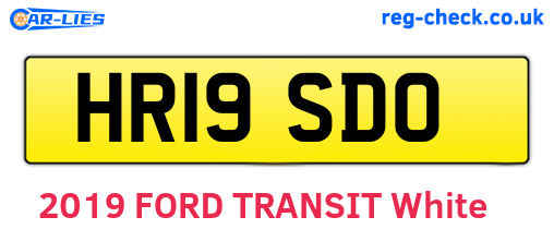HR19SDO are the vehicle registration plates.