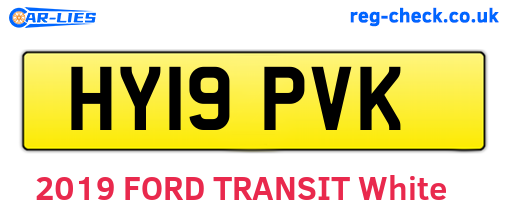 HY19PVK are the vehicle registration plates.