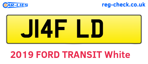 J14FLD are the vehicle registration plates.