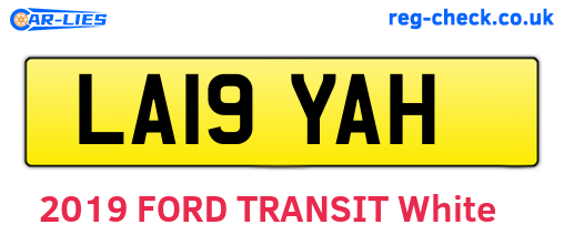 LA19YAH are the vehicle registration plates.