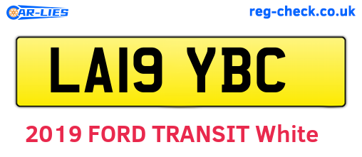 LA19YBC are the vehicle registration plates.