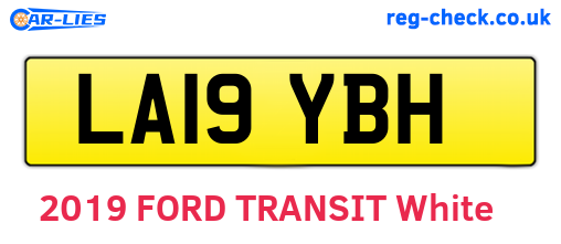 LA19YBH are the vehicle registration plates.