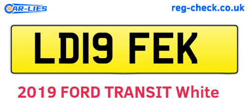 LD19FEK are the vehicle registration plates.