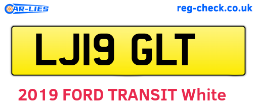 LJ19GLT are the vehicle registration plates.