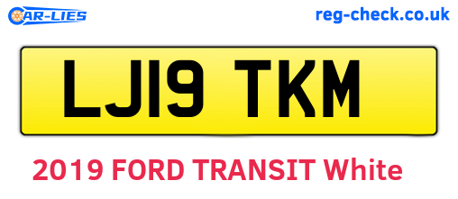 LJ19TKM are the vehicle registration plates.