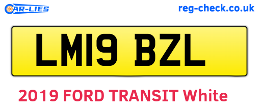 LM19BZL are the vehicle registration plates.