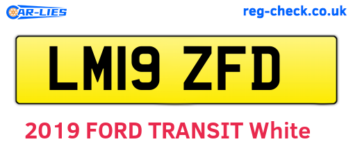 LM19ZFD are the vehicle registration plates.