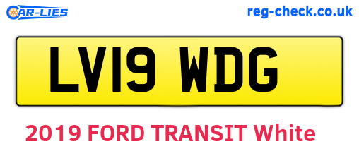 LV19WDG are the vehicle registration plates.