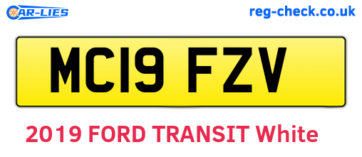 MC19FZV are the vehicle registration plates.