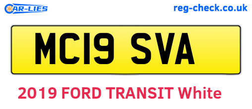 MC19SVA are the vehicle registration plates.