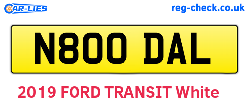 N800DAL are the vehicle registration plates.