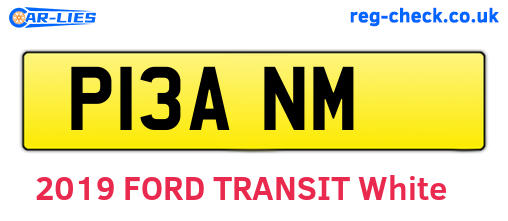 P13ANM are the vehicle registration plates.