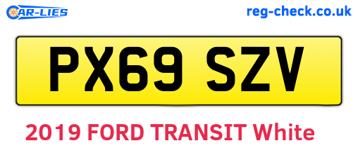 PX69SZV are the vehicle registration plates.