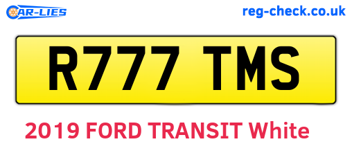 R777TMS are the vehicle registration plates.