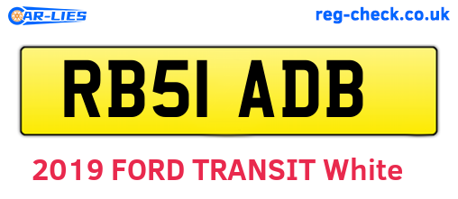 RB51ADB are the vehicle registration plates.