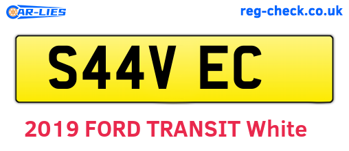 S44VEC are the vehicle registration plates.