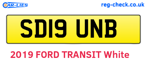 SD19UNB are the vehicle registration plates.