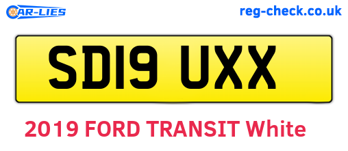 SD19UXX are the vehicle registration plates.