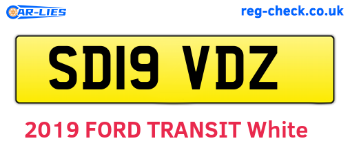 SD19VDZ are the vehicle registration plates.