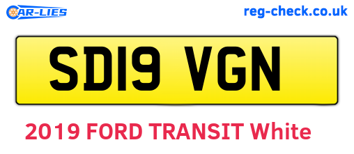 SD19VGN are the vehicle registration plates.