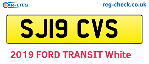 SJ19CVS are the vehicle registration plates.