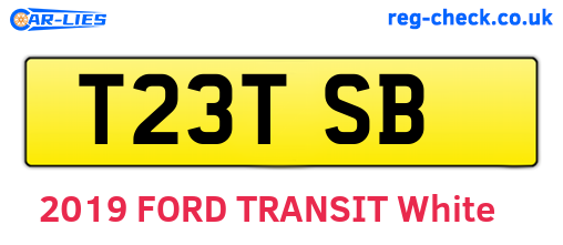 T23TSB are the vehicle registration plates.