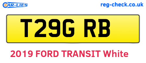 T29GRB are the vehicle registration plates.