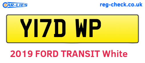 Y17DWP are the vehicle registration plates.