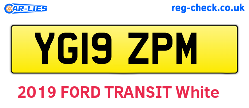 YG19ZPM are the vehicle registration plates.